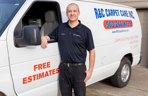 R&C Carpet Care Owner and Truck